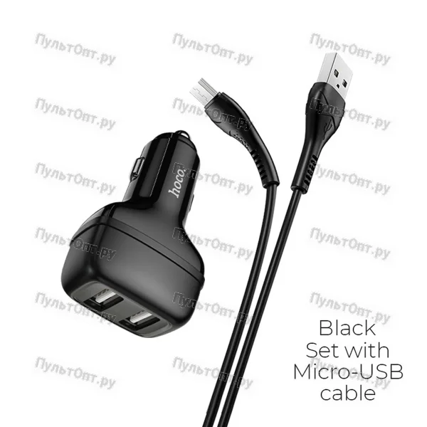 Автомобильное ЗУ Hoco Z36 2USB 2.1A черный (1/14/140)