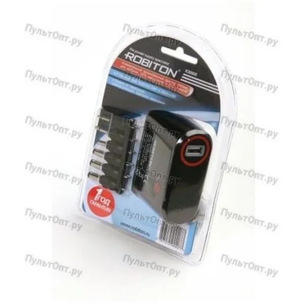 Автомобильное ЗУ Robiton K3000S 3000мА с насадками Micro- и Mini-USB BL1