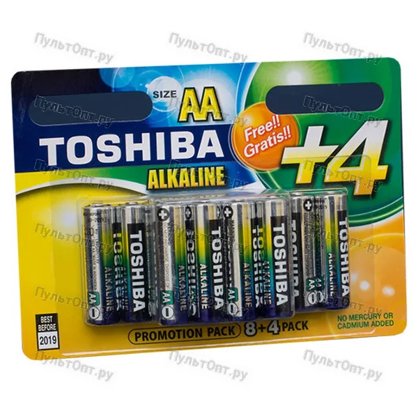 Эл. пит. AA alkaline BL12 Toshiba (12/72)