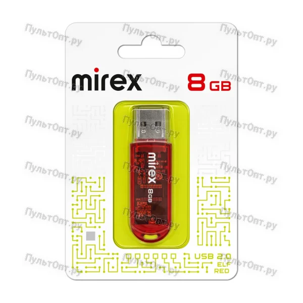 USB 8GB Mirex ELF красный (ecopack)