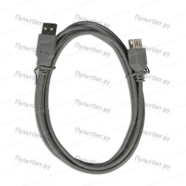Кабель Smartbuy K-845 USB (m)-USB (f) 1.8м силикон серый (1/200)