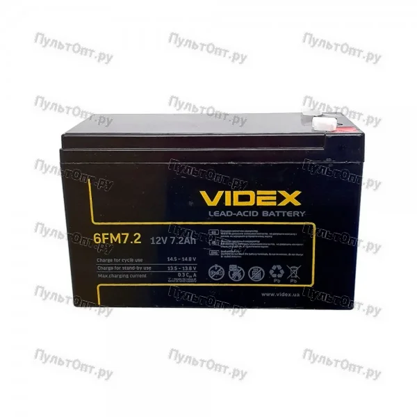 Аккумулятор 6FM7.2 Videx 12V 7,2 Ah (1/10)