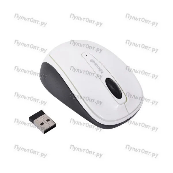 Мышь Microsoft 3500 белый оптическая (1000dpi) беспроводная USB для ноутбука (2but)