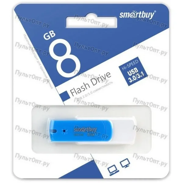 USB 3.0 8GB Smartbuy Diamond синий