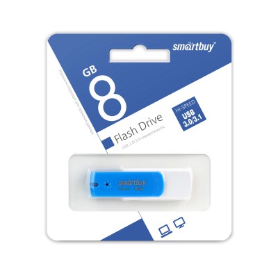 USB 3.0 8GB Smart Buy Diamond синий