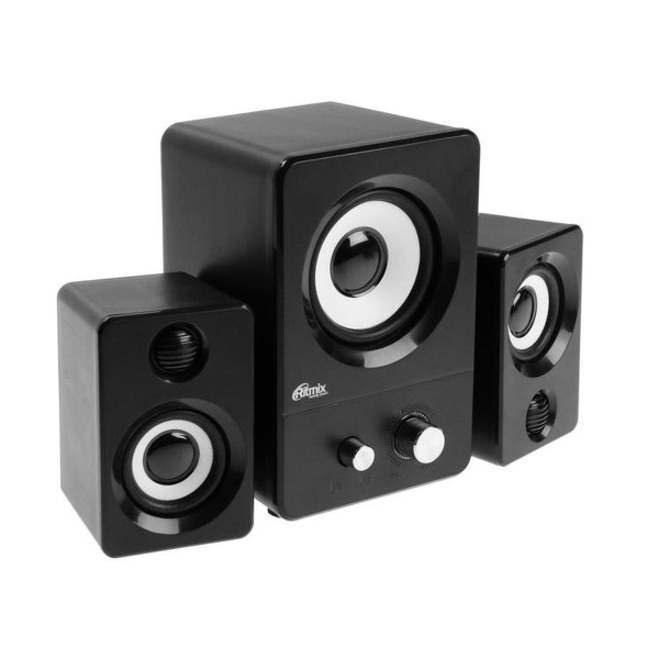 Колонки Ritmix SP-2121, черный, 2.1, 9 Вт (5 Вт + 2 х 2 Вт)