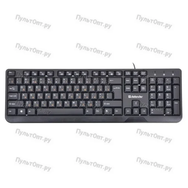 Клавиатура проводная Defender HM-710 OfficeMate классическая USB 1.5м черный
