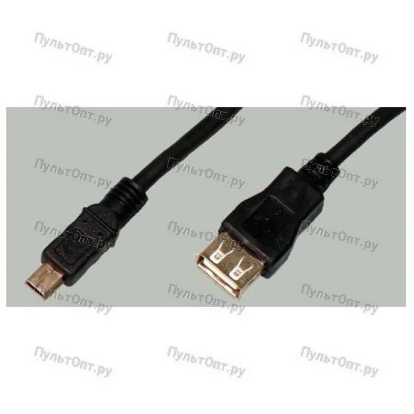 Переход USB mini B 5Pin шт - A гн 0.3м