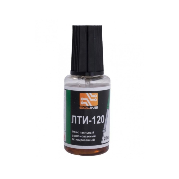 Флюс Solins ЛТИ-120 для пайки 22мл +кисточка (1/10)