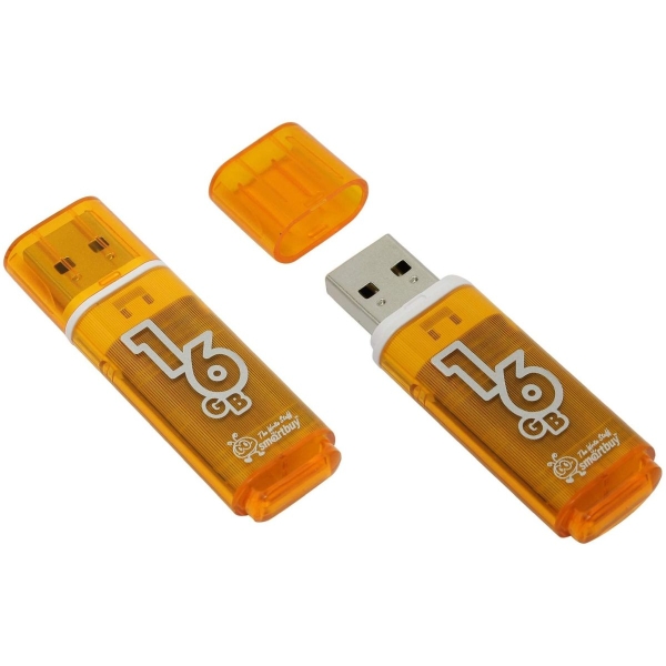 USB 16GB Smartbuy Glossy оранжевый