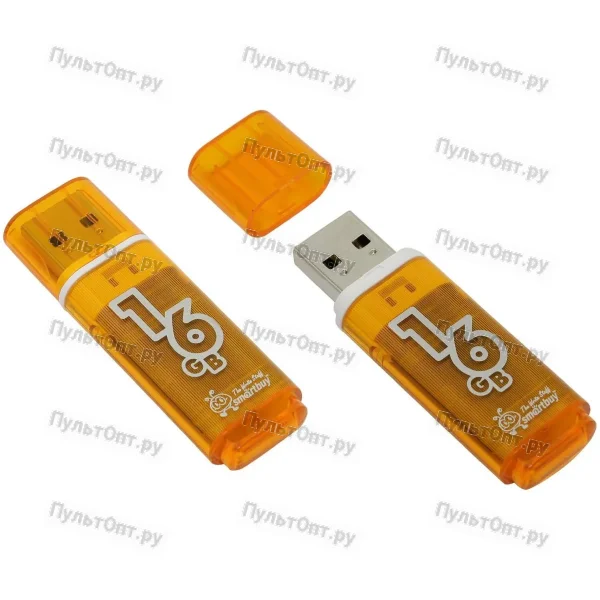 USB 16GB Smartbuy Glossy оранжевый