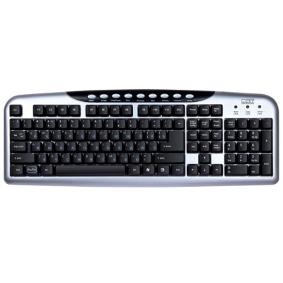 Клавиатура CBR KB 300M, USB, чёрная/серебристая (1/20)
