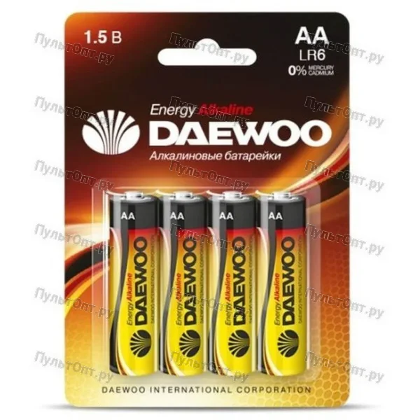 Эл. пит. AA alkaline BL4 Daewoo ENERGY (40)