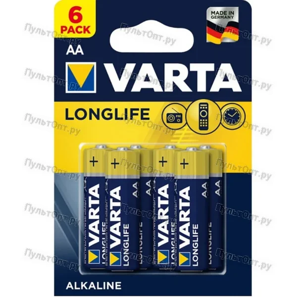 Эл. пит. AA alkaline BL06 Varta LONGLIFE (4106)