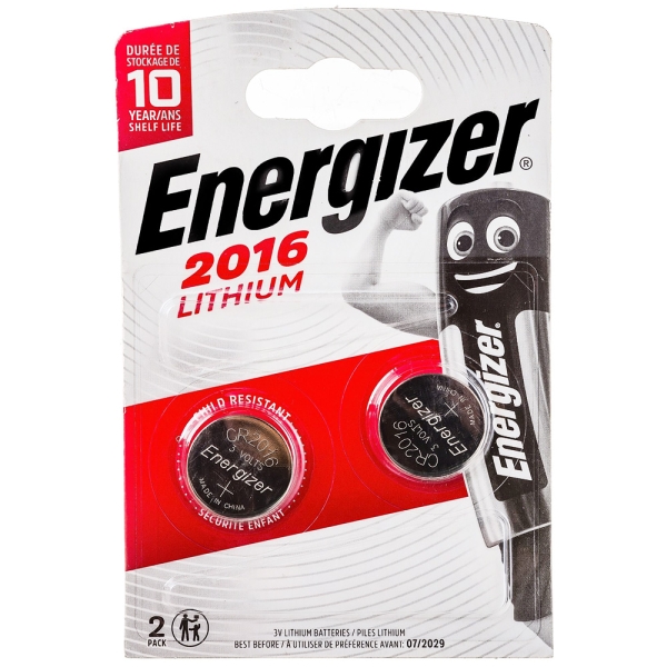 Эл. пит. CR2016 BL2 Energizer (2/20)