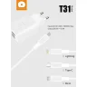 Сетевое зарядное устройство WUW T31 (Lightning) 2.4A (белое)