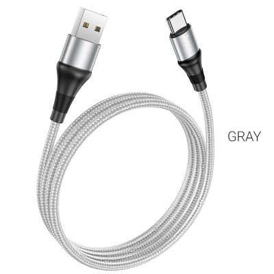 USB кабель Hoco X50 Excellent charging data cable for Type-C (серый)