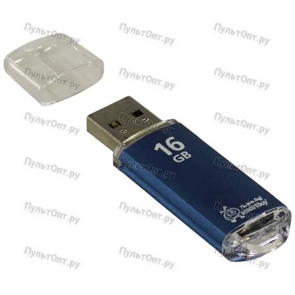 USB 16GB Smartbuy V-Cut синий