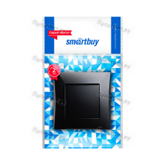 Выключатель Smartbuy "Вега" 1-клав.10A черный (1/10/100)