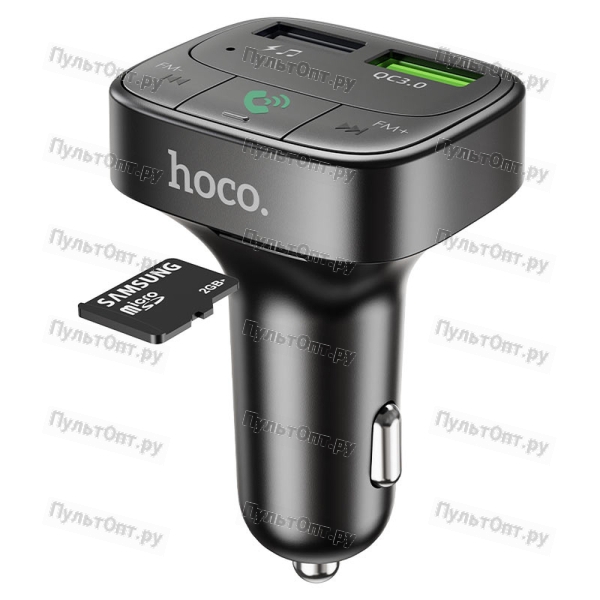 Модулятор FM Hoco E59 Promise QC3.0 car BT FM transmitter (черный)