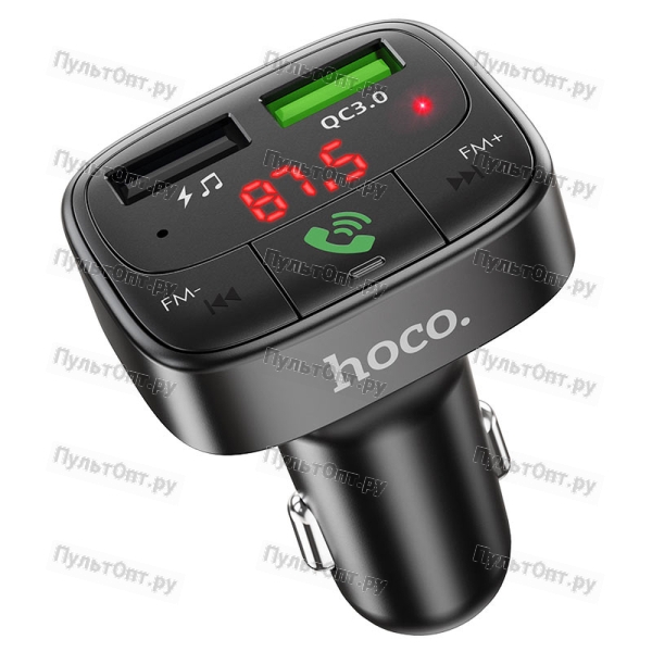 Модулятор FM Hoco E59 Promise QC3.0 car BT FM transmitter (черный)
