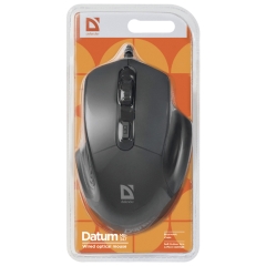 Мышь Defender Datum MB-347 черный, USB, проводная, 4 кнопки, 800-1600 dpi