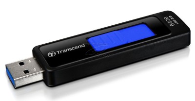 USB 3.0 64GB Transcend JetFlash 760 чёрный/голубой