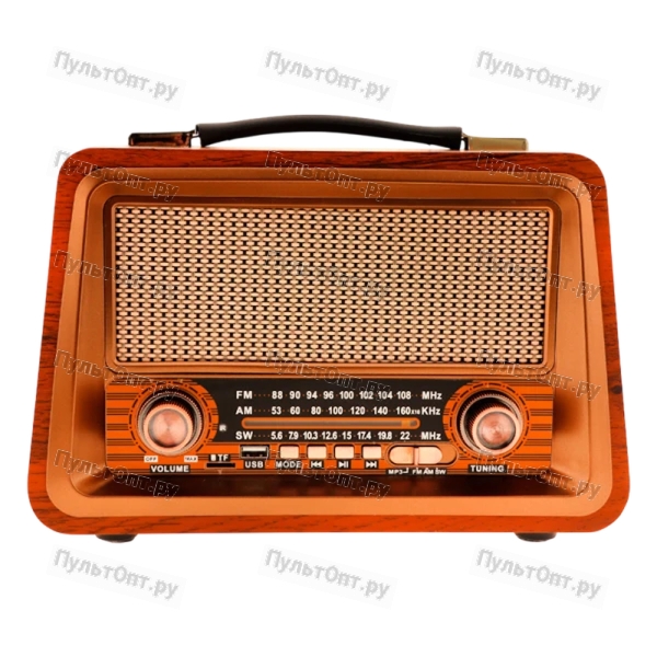 Радиоприемник DEESPI S1217 RE-07 пластик BT/AM/FM/SW/USB/AUX/MicroSD РЕТРО-стиль