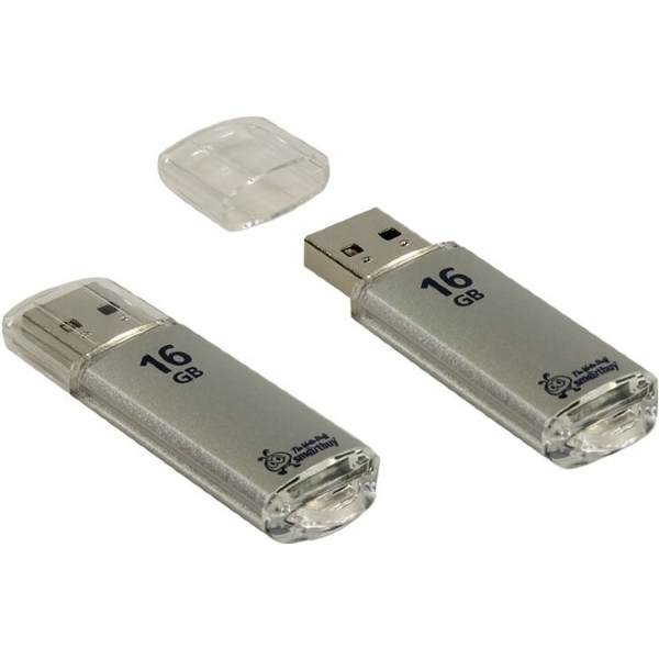 USB 16GB Smartbuy V-Cut серебро