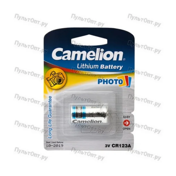 Эл. пит. CR123A BL1 Camelion (1/10)