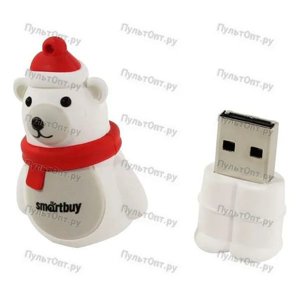 USB 32GB Smartbuy Wild series Белый Медведь