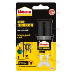 Клей Момент СУПЕР ЭПОКСИ эпоксидный 6мл двухкомпонентный BL1 прозрачный