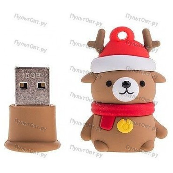 USB 16GB Smartbuy Wild series Медведь касабланка коричневый