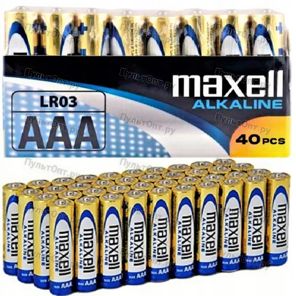 Эл. пит. Maxell LR03 AAA BOX40 Alkaline 1.5V (40/800)