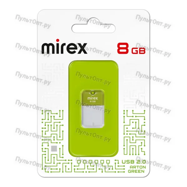 USB 8GB Mirex ARTON зелёный (ecopack)
