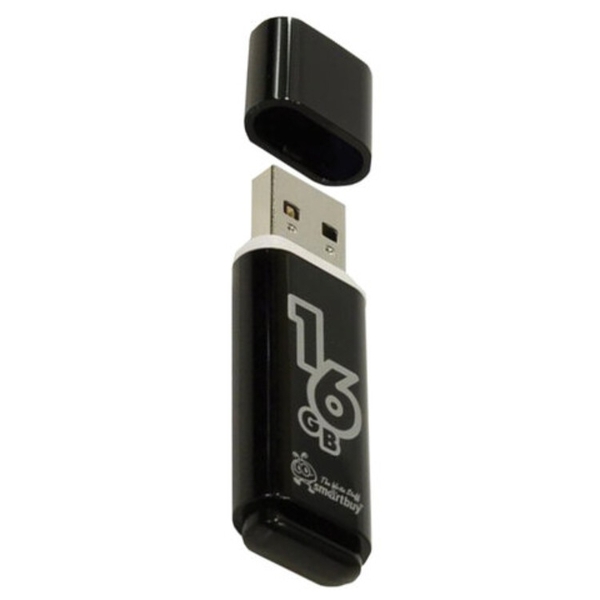 USB 16GB Smartbuy Glossy чёрный