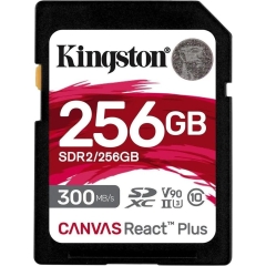 SDXC 256GB Kingston Class 10 UHS-II U3 V90 React Plus (300 Mb/s)