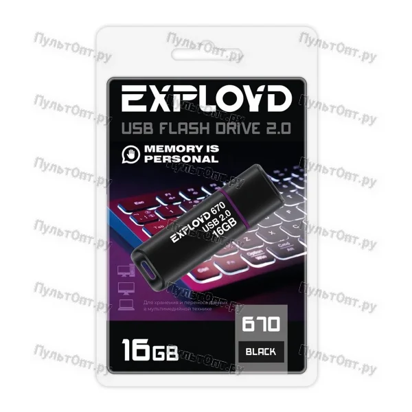 USB 16GB Exployd 670 чёрный
