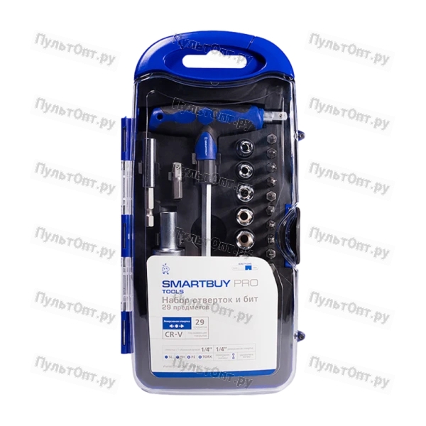 Отвертка Smartbuy PRO TOOLS с набором насадок 29 предметов CR-V