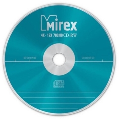 Диск Mirex CD-RW 700Мб 4X-12X Cake box 25 (25/300)