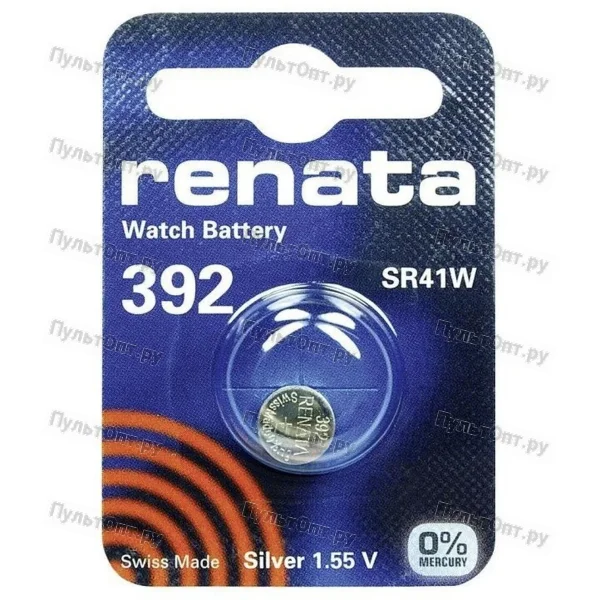Эл. пит. 392 (SR41, SR41W, SB-B1) Renata (10)