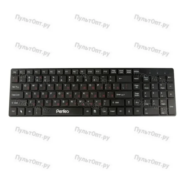 Клавиатура Perfeo PF-718-SL-B, слим, USB, чёрная