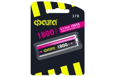 Аккумулятор Li-ion Фаzа 18650 BL1 1800mAh без защиты (1/10/120)