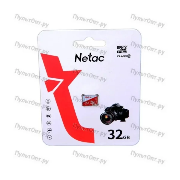 MicroSD 32GB Netac P500 Eco Class 10 без адаптера
