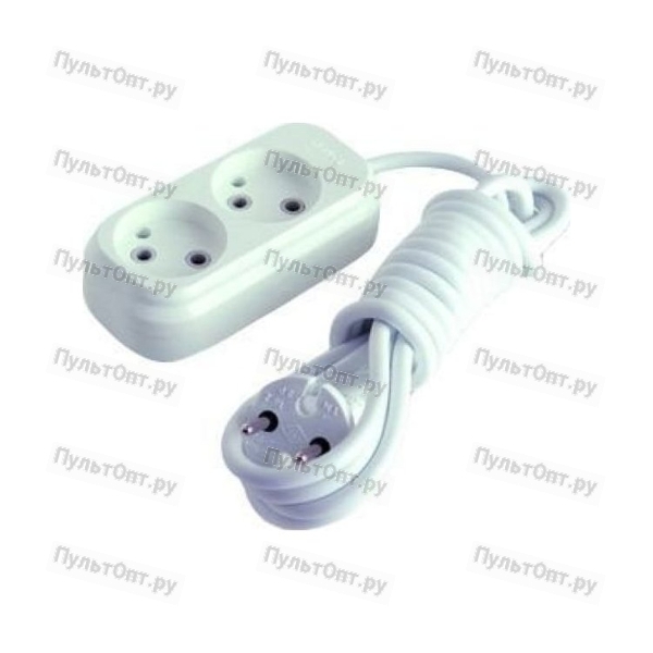 Удлинитель Makel 2р.С/З 10A 5.0м 2x0.75мм IP20 белый MGP104 (1/12)