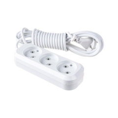 Удлинитель Makel 3р.Б/З 5.0м белый MGP124 (1/12)