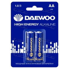 Батарейка Daewoo HIGH ENERGY LR6 AA BL2 Alkaline 1.5V (2/20/480)