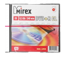 Диск Mirex DVD+R Dual Layer 8.5 GB 8x SL (10)