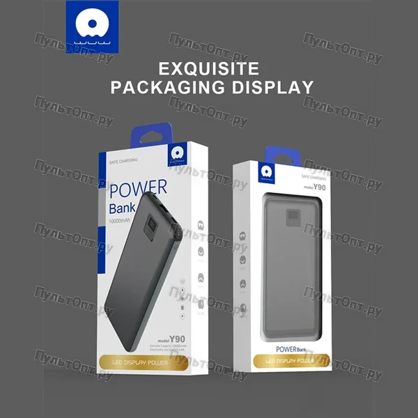 Внешний аккумулятор WUW Y90 10000mAh (черный)