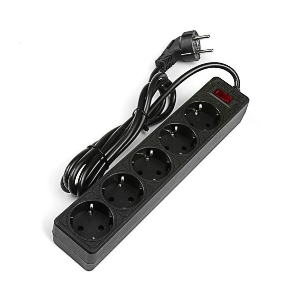 Сетевой фильтр 3м 5гн зем Smartbuy SBSP 10A выкл черный (1/45)